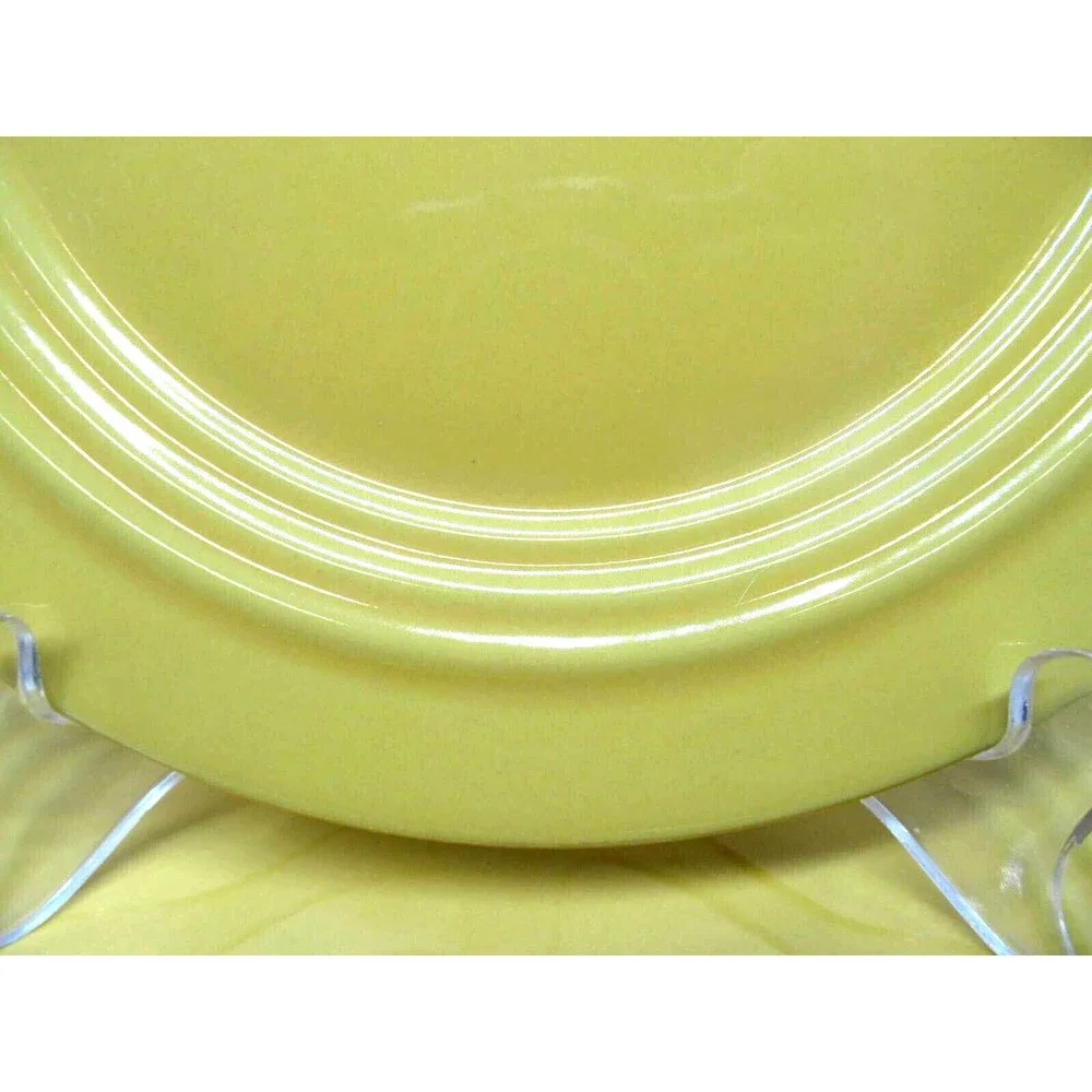Crate & Barrel BoscoWare Yellow Behive Embossed Rings Salad Plates Bundle of 4